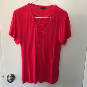 Express lace up t shirt size small